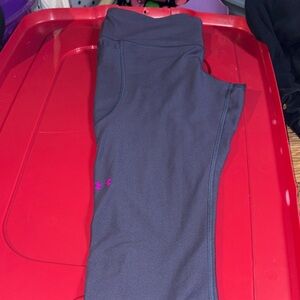 Under Armour Kids' Charcoal and Pink Leggings